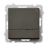 SONATA Łącznik zwierny  światło  z podświetleniem niebieskim - kolor czekoladowy metalik