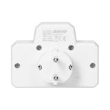 Rozgałęźnik 1x2P+Z (Schuko), 2x2P/II z włącznikiem, biały OR-AE-13191(GS) ORNO