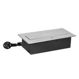 Gniazdo meblowe wpuszczane w blat z płaskim frezowanym rantem, ładowarką USB i przewodem 1,5m, 2x2P+ OR-GM-9035(GS)/G ORNO