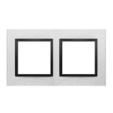 Simon 54 NATURE WMDZ-0120xS-082 Ramka 2-krotna Nature-Metal, INOX NERO, IP20/IP44. (IP44-należy zast DRN2/82 KONTAKT