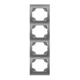 LOGO Ramka pionowa poczwórna srebrny metalik