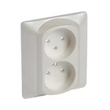 SISTENA LIFE PLAKIETKA PEARL GNIAZDA PODWÓJNEGO 2P+Z, Legrand