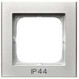 SONATA Ramka pojedyncza do łączników IP-44 - kolor srebro mat