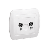 Simon Akord Gniazdo antenowe R-TV końcowe separowane biały