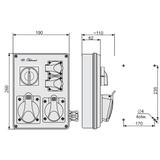 Rozdzielnica RSK-1 Rozdzielnice z rozłącznikiem; włącz-wyłącz 40A -wyposażona w okablowanie do podłą