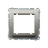 Simon Basic Adapter (przejściówka) na osprzęt standardu 45 × 45 mm. Montaż do puszki na łapki i wkręty satynowy BMA45M/29 KONTAKT