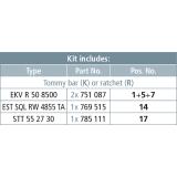 Zestaw uziemiający kolejowy, dł. 8,5 m, z drążkiem składanym