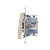 Simon 54 Przycisk „światło” 10A 250V szybkozłączka kremowy DS1.01/41 KONTAKT