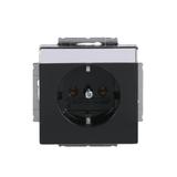 CARAT/FUTURE Gniazdo SCHUKO z polem opisowym Z uziemieniem, 2P+E antracyt 2CKA002011A3802 ABB