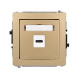 DECO Mechanizm gniazda pojedynczego 1xUSB C-C złoty metalik