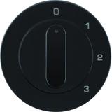 R.1/R.3/R.8 Płytka czołowa z pokrętłem do łącznika 3-poz z pozycją  0  czarny