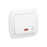 Simon Akord Przycisk światło z podświetleniem na 12V 10A 24V z. śrub. biały