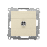 Simon 55 Gniazdo antenowe typu /F/ pojedyncze Do instalacji indywidualnych Szampański mat