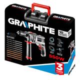 Wiertarka udarowa 550W, uchwyt samozaciskowy 13 mm, obroty 0-3000 min?1, walizka + 10 wierteł