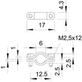 OBEJMY OPOR.ZE ŚRUB. M2,5X12 OC.