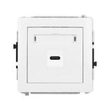 DECO Mechanizm gniazda pojedynczego 1xUSB C-C biały mat