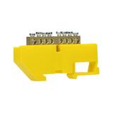 Listwa zaciskowa PE na szynę TH35 8 przewodów żółta OR-LZ-8204/8/Y ORNO