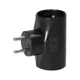 Rozgałęźnik 2x2P+Z, 1x2P/II, czarny OR-AE-13221/B ORNO