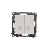 Simon 55 Przycisk zwierny podwójny zwierny bez piktogramu – osobne podświetlenie dla każdego klawisz