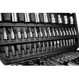 Zestaw kluczy 110 elementów 1/2",1/4", satynowy