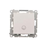 Simon 55 Przycisk zwierny /dzwonek/ z podświetleniem LED szybkozłączka Aluminium mat TD1L.01/143 KONTAKT