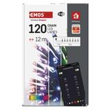 GoSmart lampki choinkowe 120LED 12m RGB czarny przewód 64 programów IP44 Wi-Fi D4ZR02 EMOS