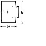 tehalit.GBA Podstawa 50x85mm aluminium anodyzowany GBA500851ALU HAGER