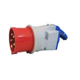 Adapter wtyczka 16A 400V 5P / gniazdo 16A 250V 3P IP44 Polam Nakło