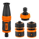 Zestaw ze zraszaczem prostym, złaczkami i przyłaczem do kranu 1/2"