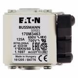FUSE 125A 690V 1*BKN/50 AR UC Wkładka szybka 125A AC 690V rozmiar 1 45x59x51 mm aR, 170M3463 EATON