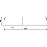 tehalit.UK Kanał do wylewki podłogowej 2-komorowy 240X48mm stal UK240482 HAGER