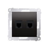 SIMON 54 WMDT-0020xx-048 Gniazdo telefoniczne podwójne RJ12 (moduł); antracyt