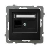 AS Obudowa gniazda pojedynczego typu Keystone skośna - kolor czarny metalik