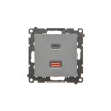 SIMON 55 Ładowarka USB typ C+A 30W 230V grafitowy mat TEC2CAQ.01/116 KONTAKT