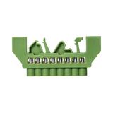 Listwa zaciskowa izolowana PE 8 przewodów zielona OR-LZ-8203/8/GN ORNO