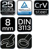 Klucz płasko-oczkowy 8 x 120 mm