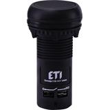 ECF-11-C - Przycisk kompaktowy z guzikiem krytym, 1NO+1NC, Czarny