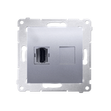 Simon 54 Gniazdo HDMI srebrny mat