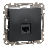 Sedna Design & Elements, gniazdo komputerowe RJ45 kat.5e UTP, czarny antracyt