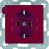 BERKER B.X/S.1 Gniazdo SCHUKO z uziemieniem samozaciski czerwony 47438912 HAGER