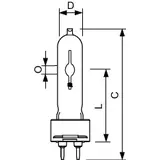 Lampa metalohalogenkowa 20W 230V 2980K przeźroczysta CDM-T 9,28183E+11 PHILIPS