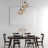 Milagro lampa wisząca Sofia Amber 3xE27 czarna MLP6584