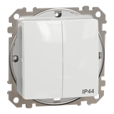 Sedna Design & Elements łącznik podwójny świecznikowy IP44 biały SDD211105 SCHNEIDER