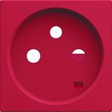 gallery Płytka czołowa do gniazda z uziemieniem 2P+E DATA 2M czerwony