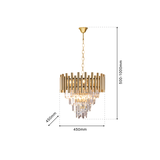 lampa wisząca Madison 9xE14 złota ML5992 Milagro
