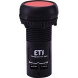 ECF-10-R - Przycisk kompaktowy z guzikiem krytym, 1NO, Czerwony