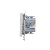 Simon 55 Przycisk zwierny poczwórny 10 AXm szybkozłączka Jasnoszary mat