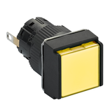 Harmony XB6 Kompletny wskaźnik świetlny Żółty LED Kwadratowy 24V DC 16mm Plastikowy XB6ECV5BP Schneider