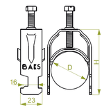 UK1/22-28 UCHWYT KABLOWY