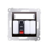 Simon 54 Gniazdo głośnikowe 1-krotne Przekrój przewodów dla wejścia i wyjścia 25 mm2 antracyt